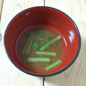 ほうれん草入り味噌汁♬